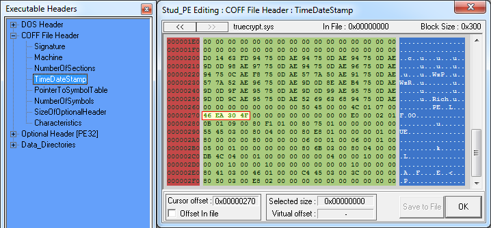 Stud_PE showing timestamp in driver